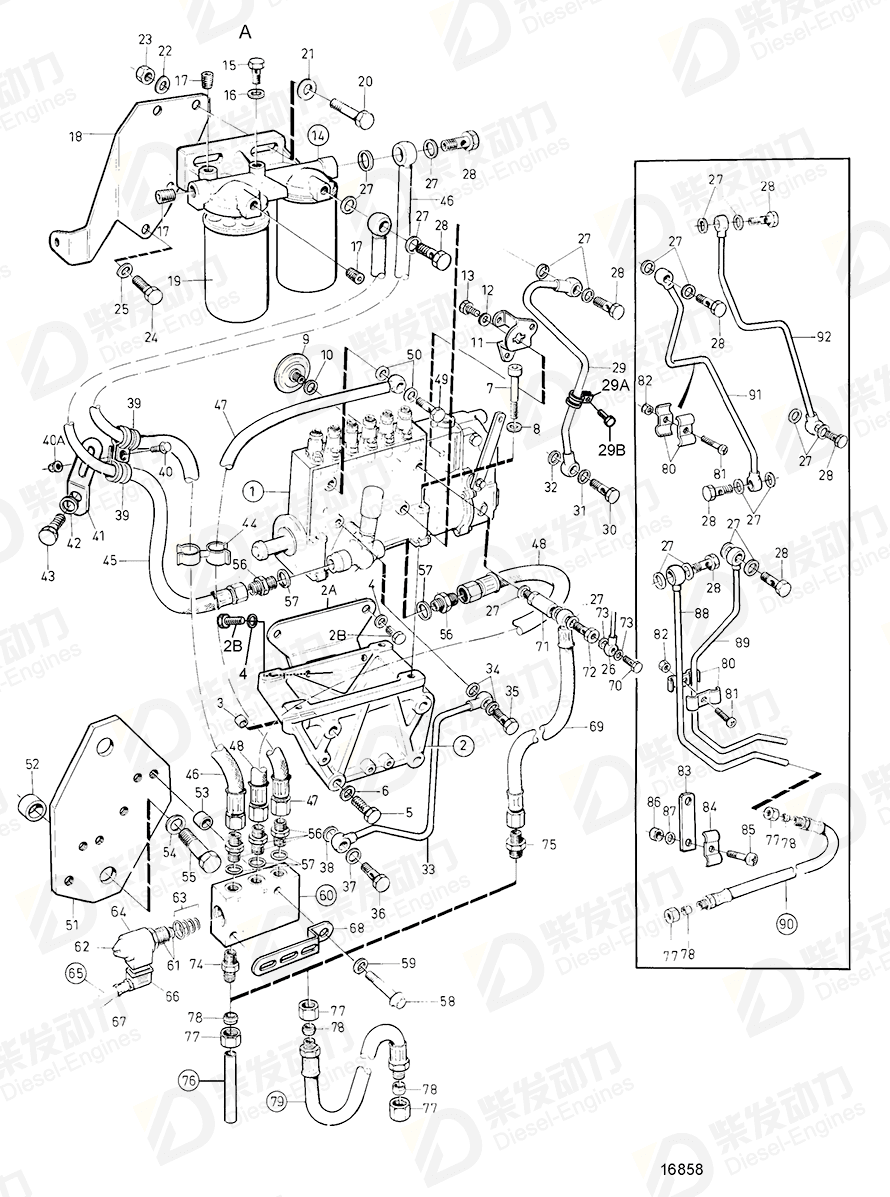 VOLVO Injection pump 865851 Drawing